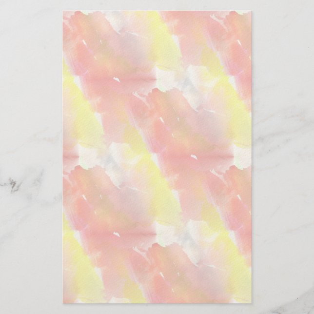 Design texture watercolor background stationery (Front)