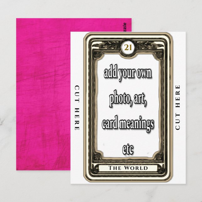 Design The World Tarot Card (Front/Back)