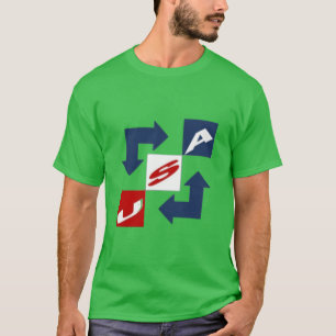 DESIGN USA dark green shirt