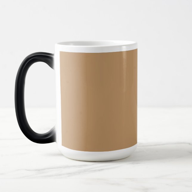 Design with a Brown Background and White Border Magic Mug (Left)