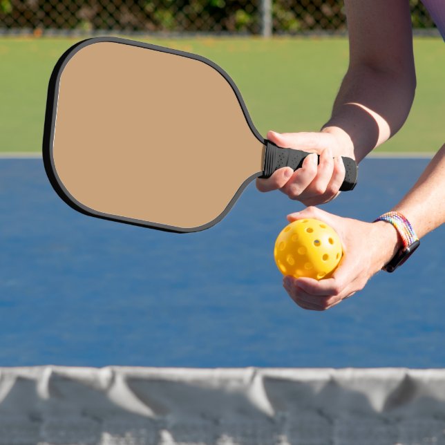 Design with a Brown Background and White Border Pickleball Paddle (Insitu)