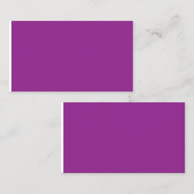 Design with a Stunning Purple Background and White Calling Card (Front/Back)