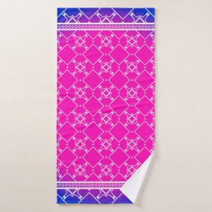 Design with abstract hand drawn geometric pattern  bath towel