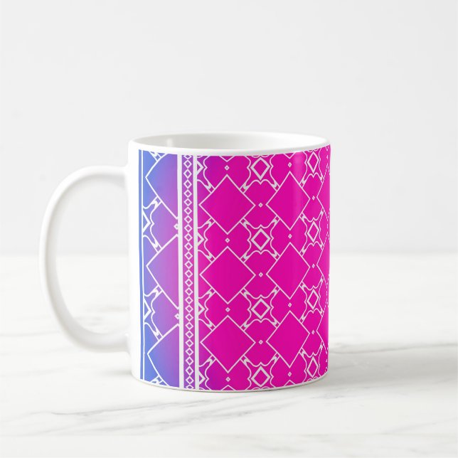Design with abstract hand drawn geometric pattern  coffee mug (Left)