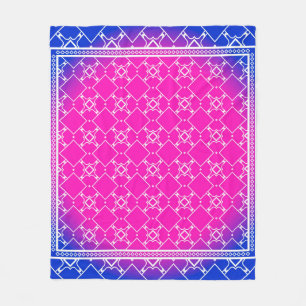 Design with abstract hand drawn geometric pattern  fleece blanket