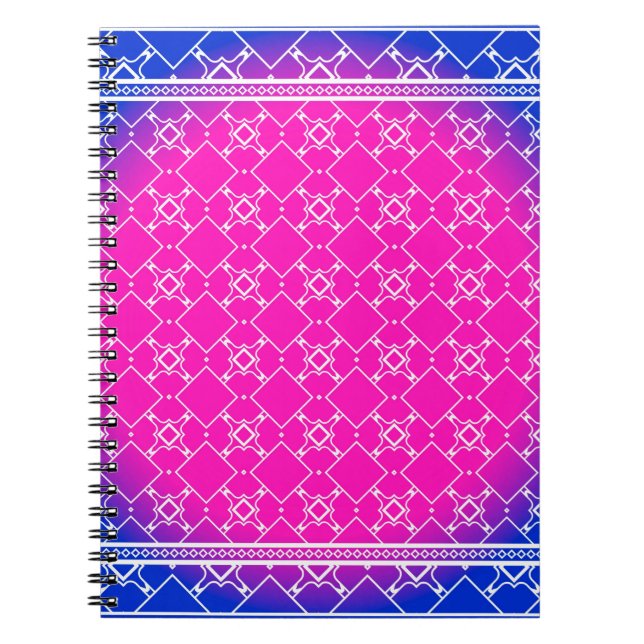 Design with abstract hand drawn geometric pattern  notebook (Front)