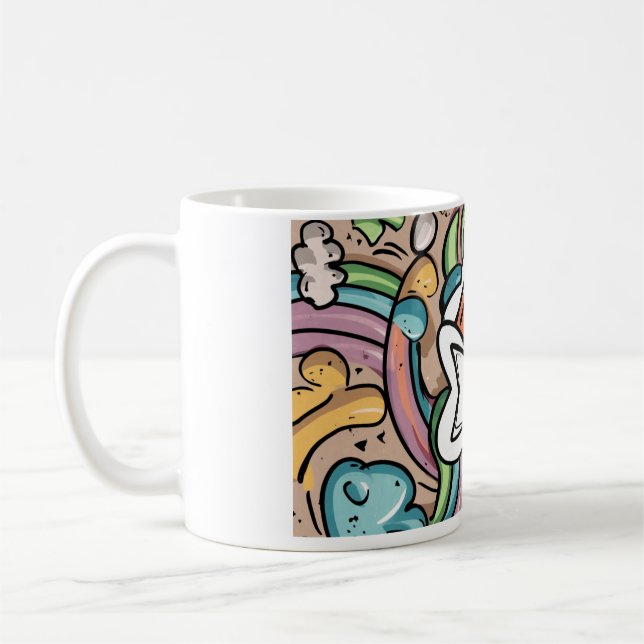 design with children's drawings coffee mug (Left)