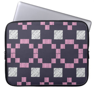 Design with manual hatching. Ethnic boho ornament. Laptop Sleeve