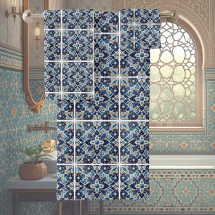 Design with Traditional Elegance Morrocan Tiles Bath Towel Set