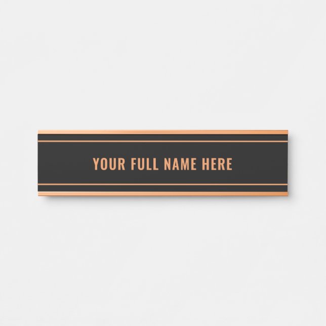 Design Your Colours Custom Name Door Sign Example (Front)