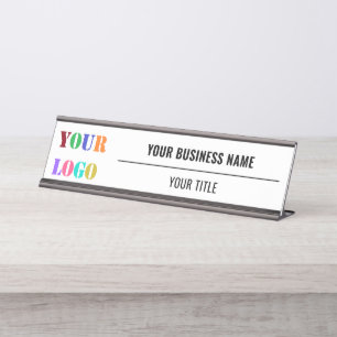 Design Your Company Logo Desk Name Plate Example
