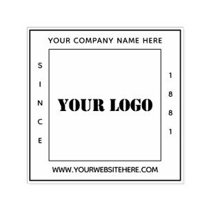 Design Your Company Logo Info Scuare Stamp Example