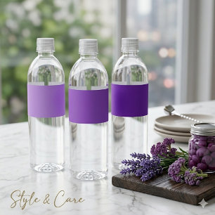 Design Your Dream - 8" x 2.125" Berry Purple Water Bottle Label