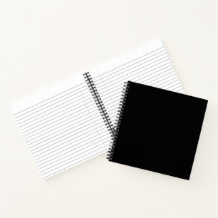 Design Your Dream - Solid Black Deluxe Spiral Note Notebook