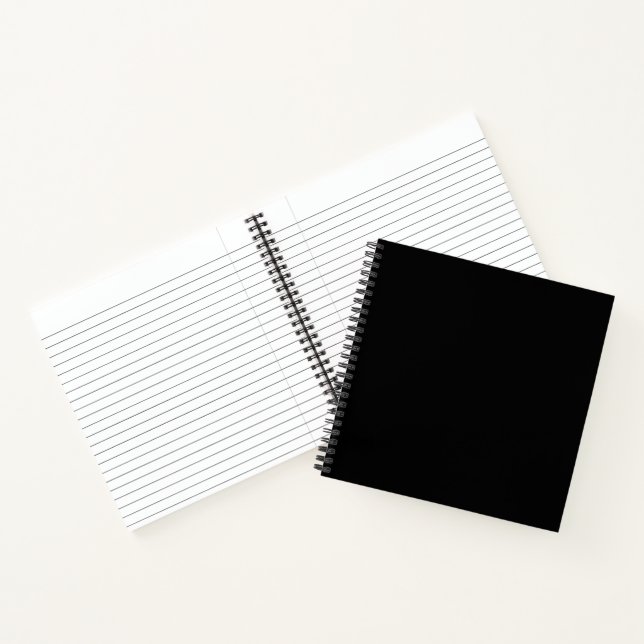 Design Your Dream - Solid Black Deluxe Spiral Note Notebook (Inside)