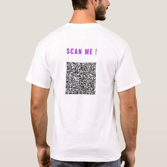 Design Your Funny QR Code T-Shirt Example (Back)
