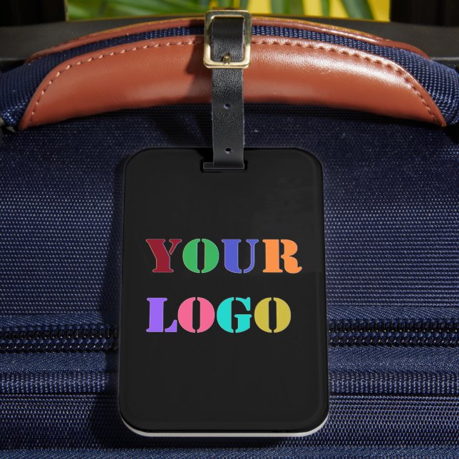 Design Your Logo Personalised Luggage Tag Example (Front Insitu 2)