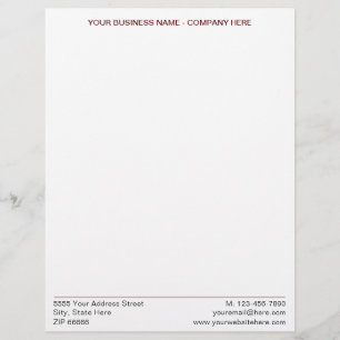 Design Your Name Address Info Letterhead Example