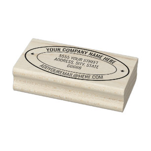 Design Your Name Info Address Oval Rubber Stamp