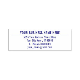 Design Your Name Info Return Address Stamp Example