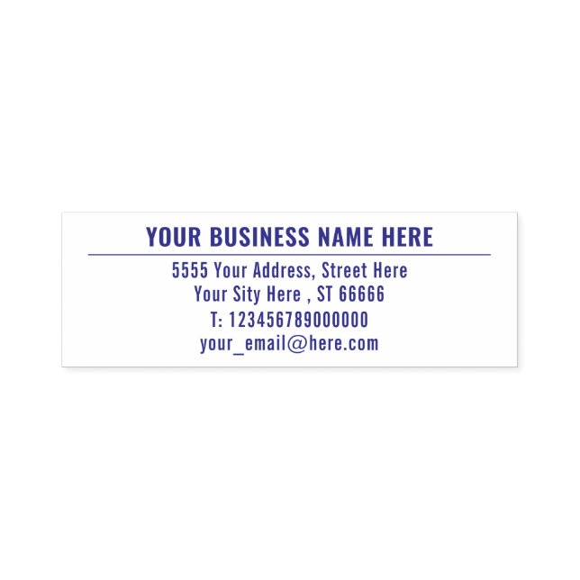 Design Your Name Info Return Address Stamp Example (Design)