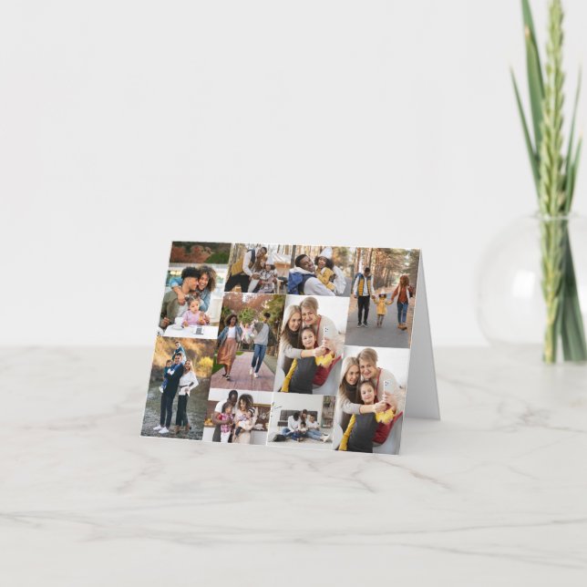 Design Your Own 10 Photo Collage Card (Front)