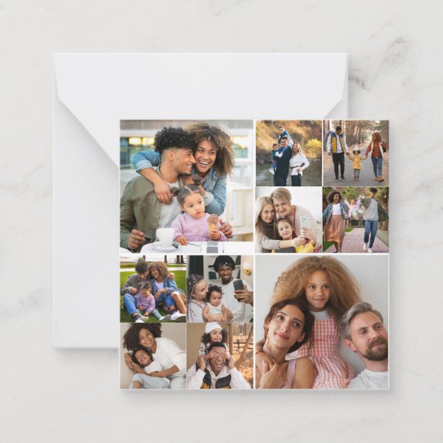 Design Your Own 10 Photo Collage Card (Front)