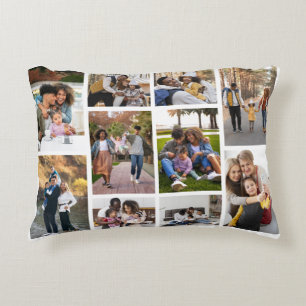 Design Your Own 10 Photo Collage Decorative Cushion