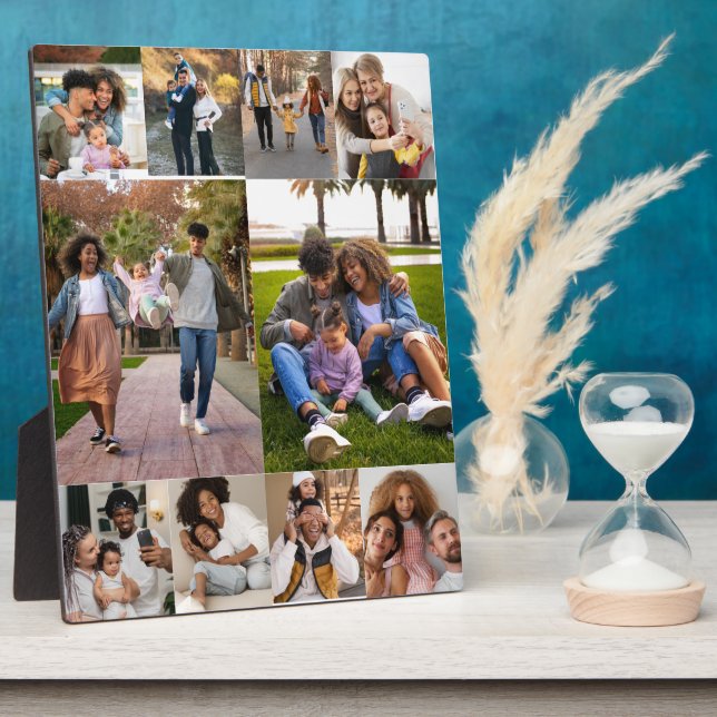 Design Your Own 10 Photo Collage Plaque (Side)