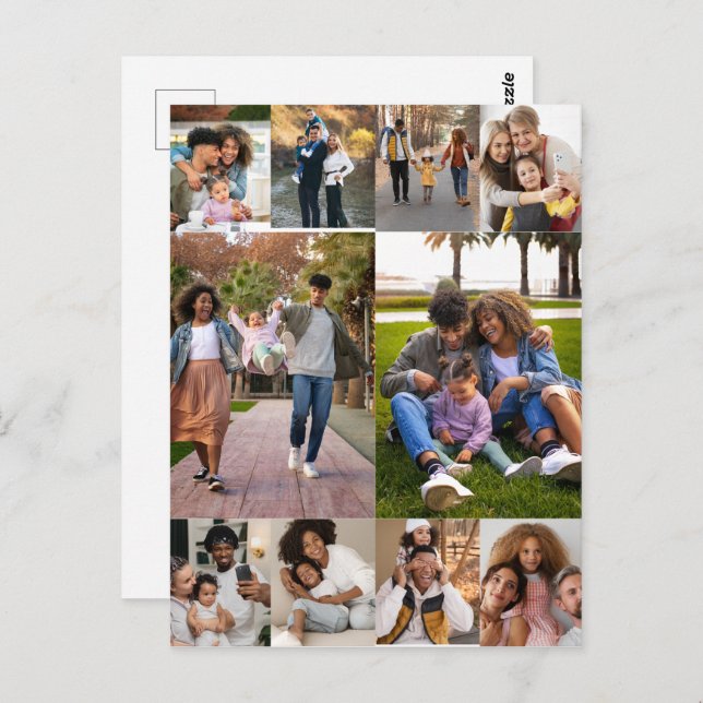 Design Your Own 10 Photo Collage Postcard (Front/Back)