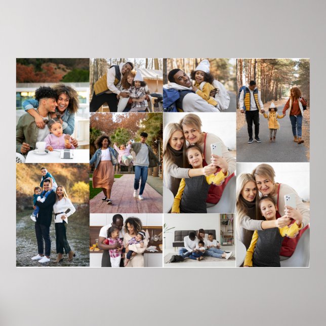 Design Your Own 10 Photo Collage Poster (Front)