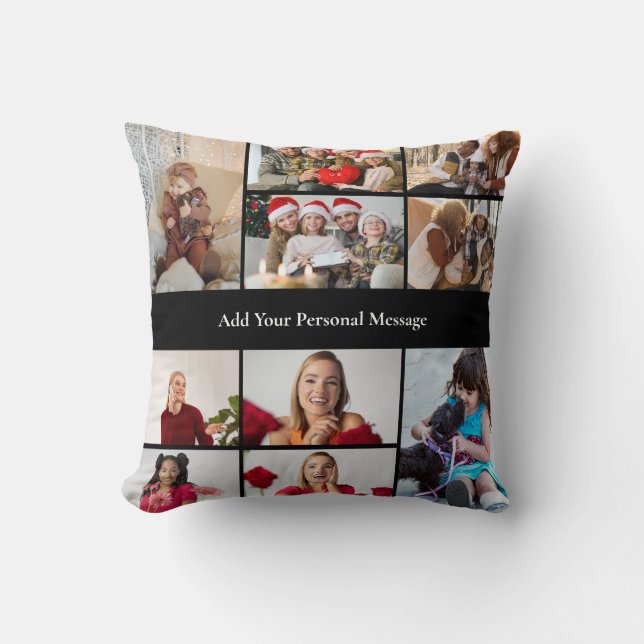 Design Your Own 10 Photo Collage Poster Cushion (Front)