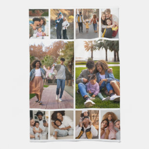 Design Your Own 10 Photo Collage Tea Towel