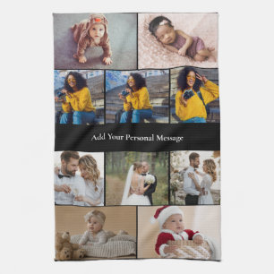 Design Your Own 10 Photo Collage Tea Towel