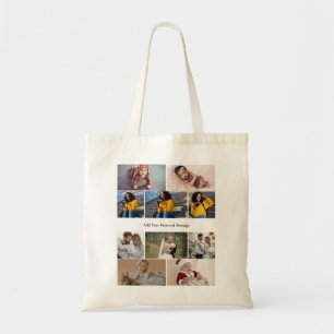 Design Your Own 10 Photo Collage Tote Bag