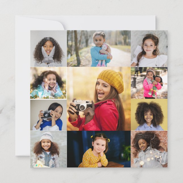 Design Your Own 11 Photo Collage Announcement (Front)