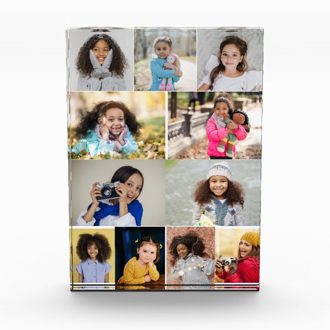 Design Your Own 11 Photo Collage Block (Front)