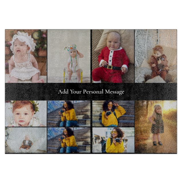 Design Your Own 11 Photo Collage Cutting Board (Front)