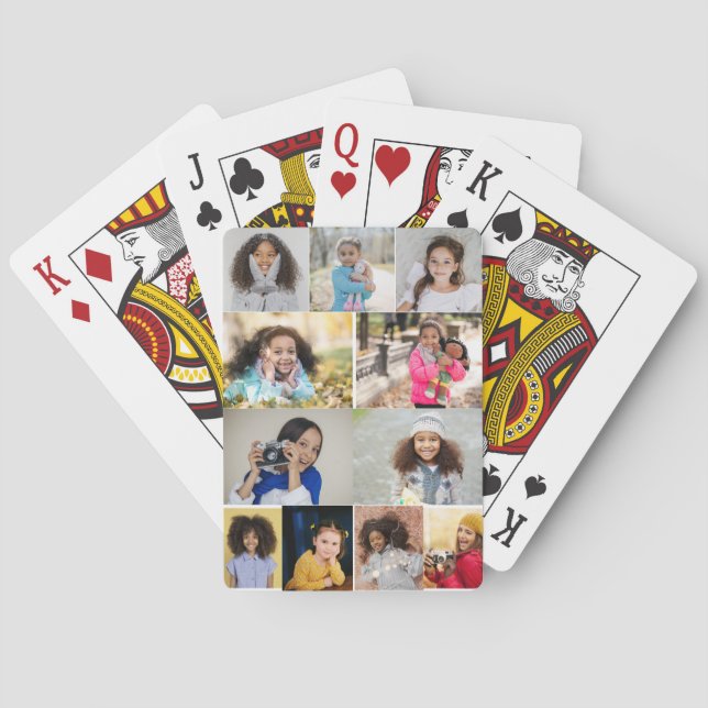 Design Your Own 11 Photo Collage Playing Cards (Back)