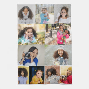 Design Your Own 11 Photo Collage Tea Towel