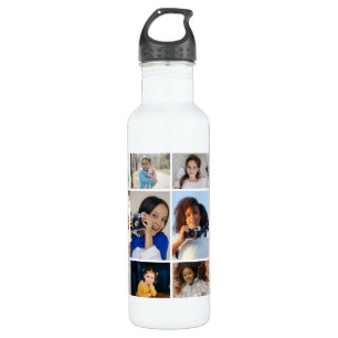 Design Your Own 12 Photo Collage 710 Ml Water Bottle