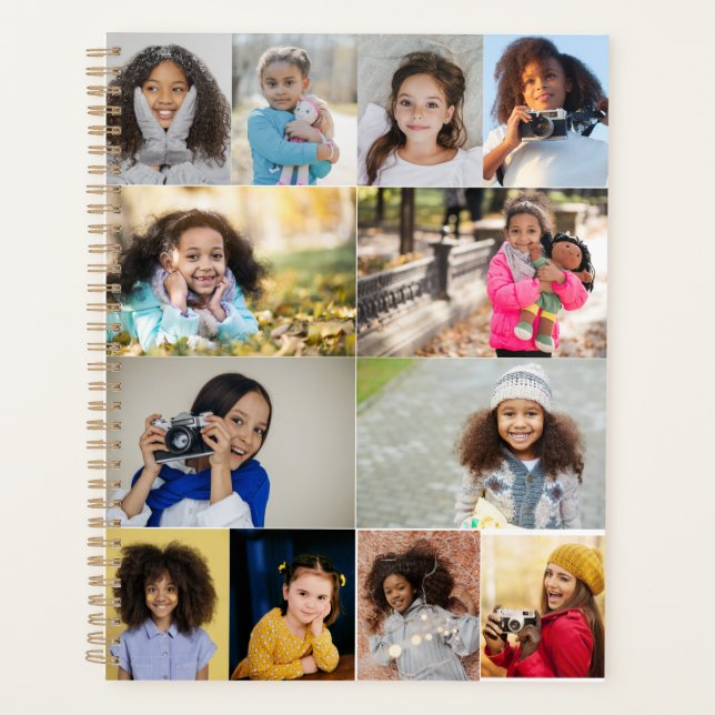 Design Your Own 12 Photo Collage Planner (Front)