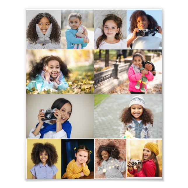 Design Your Own 12 Photo Collage Print (Front)