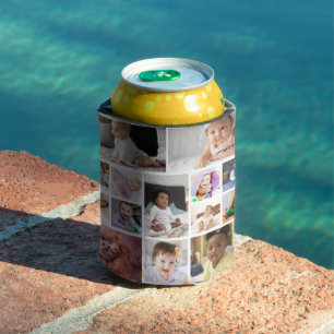 Design Your Own 14 Photo Collage Can Cooler