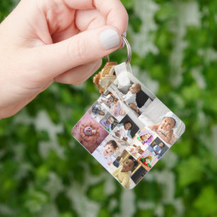 Design Your Own 14 Photo Collage Key Ring