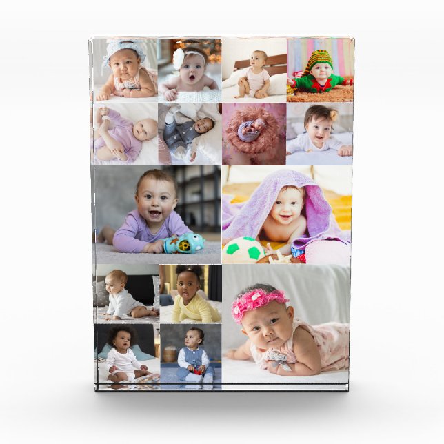 Design Your Own 15 Photo Collage Block (Front)