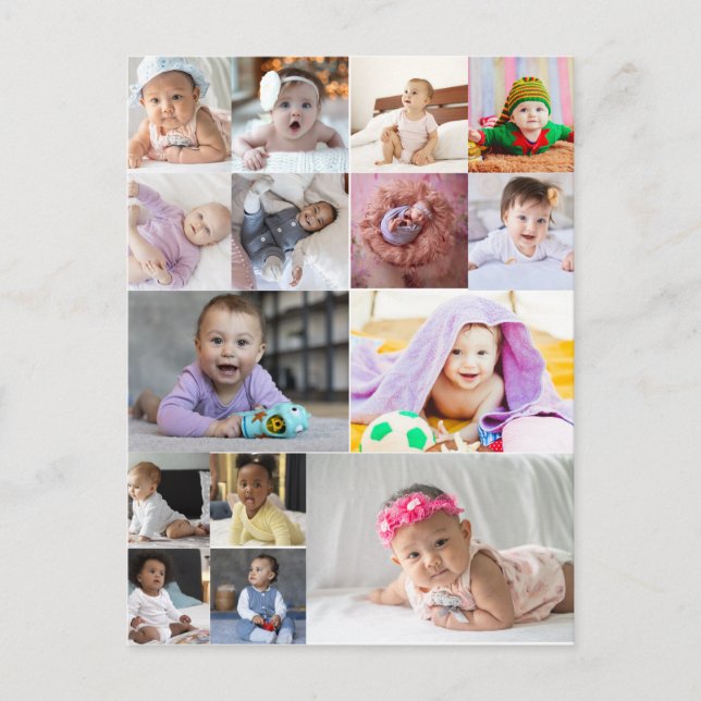 Design Your Own 15 Photo Collage  Postcard (Front)