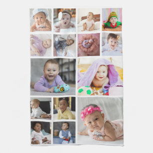 Design Your Own 15 Photo Collage  Tea Towel