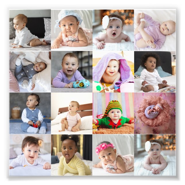 Design Your Own 16 Photo Collage (Front)