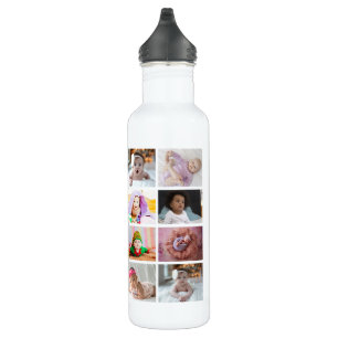 Design Your Own 16 Photo Collage 710 Ml Water Bottle